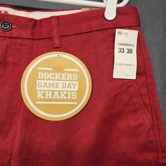 Minnesota Golden Gophers Pants Mens 33x30 NCAA College Khakis Dockers SKI-U-MAH - Picture 5 of 10